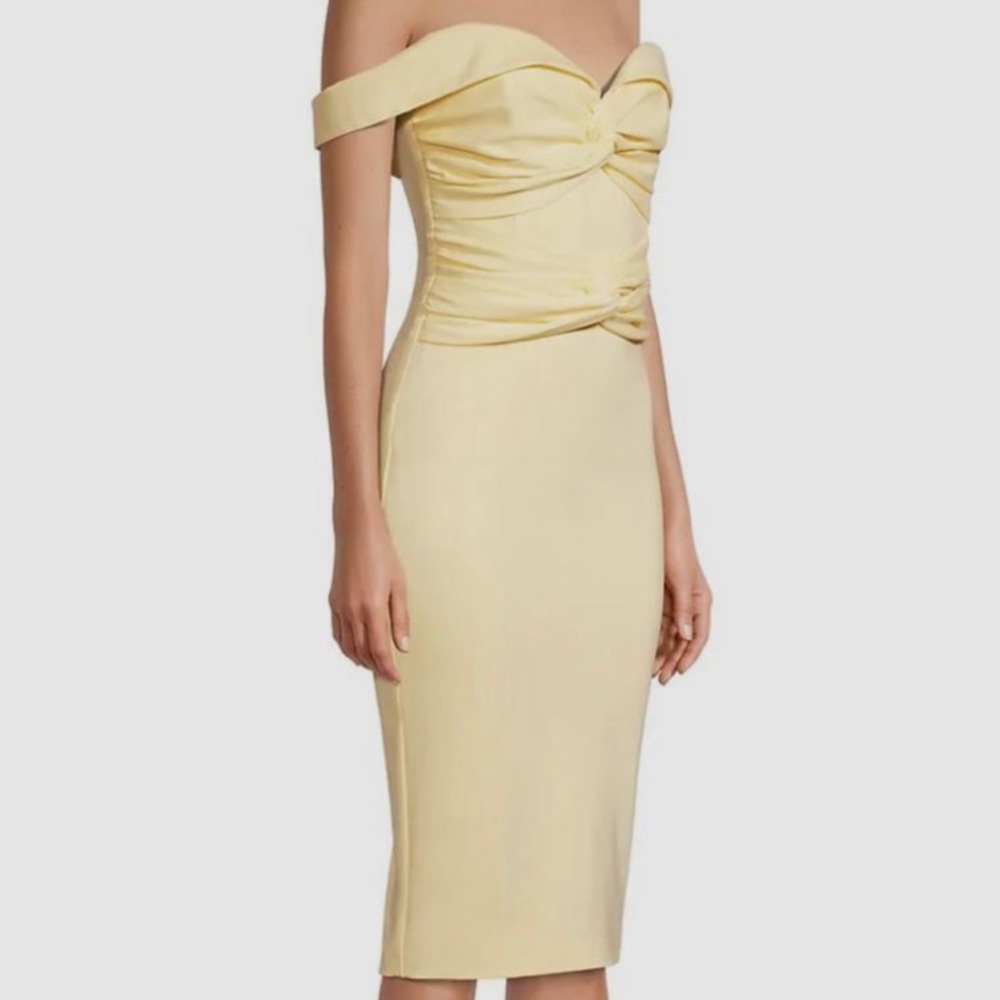 Lavish Alice Off-Shoulder Yellow Dress